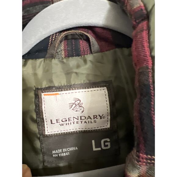 Legendary WhiteTails size large army green winter puffer vest - Picture 3 of 5